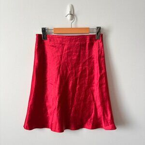 Aritzia Babaton Slip Satin Mini Skirt Red Size 6